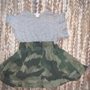Crewcuts Gray and Camouflage Kids Skirt